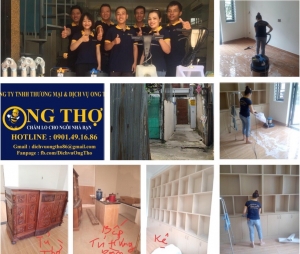 Ong thợ tổng vệ sinh nhà sau xây dựng